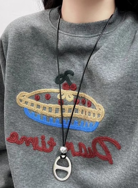 法式女爱心项链个性几何不规则嬉皮士镂空吊坠复古夸张不掉色