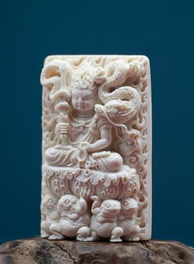 守艺男女猛犸象牙纯手工牌子吊坠