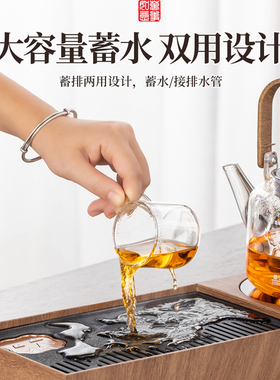 小型茶炉茶盘一体电陶炉套装