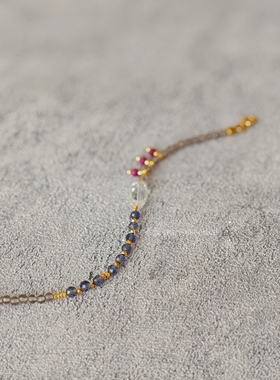 素蕴｜天然石琉璃串珠原创手链 日系清新风格精致百搭 适合叠戴