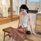 RESLIEEN Orangery Royal Oak Wool Vest Skirt Rich Style 25 Spring and Summer Intelligentsia
