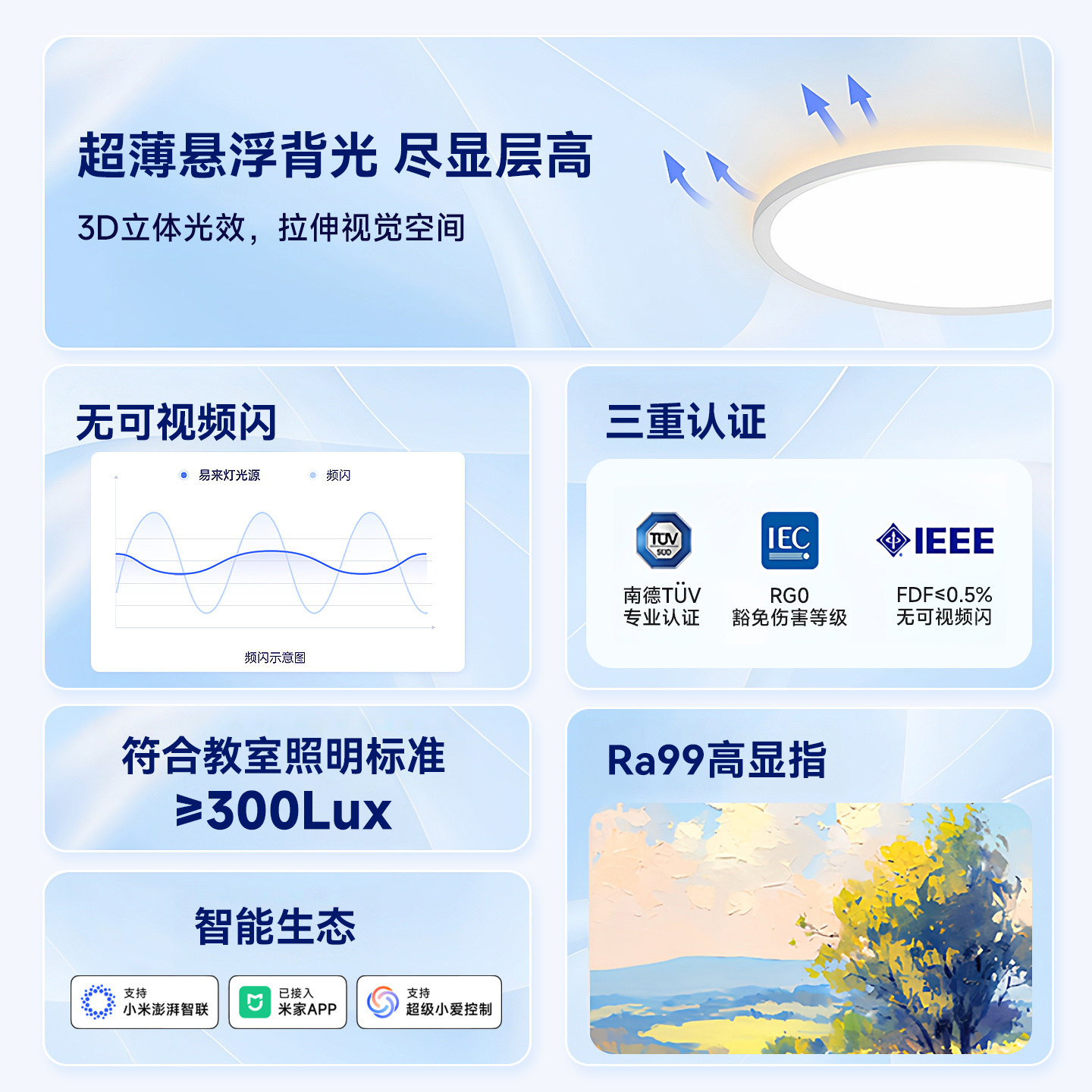 Yeelight易来纤云3.0超薄智能吸顶灯全光谱护眼客厅卧室书房灯具,淘宝优惠券,粉丝福利购,淘宝优惠卷