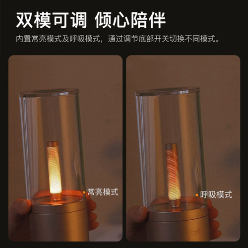 Yeelight易来烛光氛围灯LED可调光卧室床头灯简约现代生日送礼 - 图0