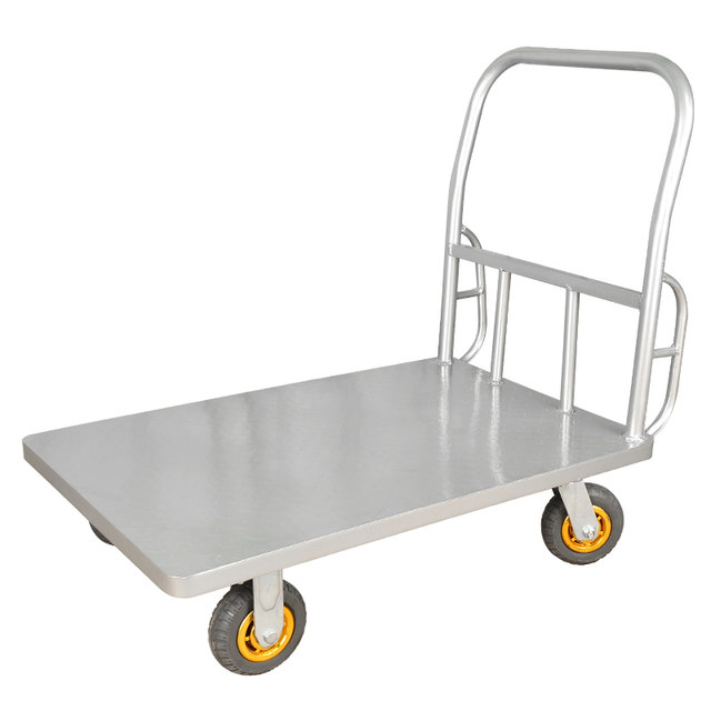 Hand cart folding a flat car small cart, pulling the car car, pushing the truck, four -wheeled trailer, quiet delivery truck free shipping