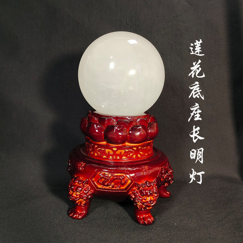 天然夜明珠原石超亮发光萤石荧光石冰洲石夜光石球家居客厅摆件 - 图2