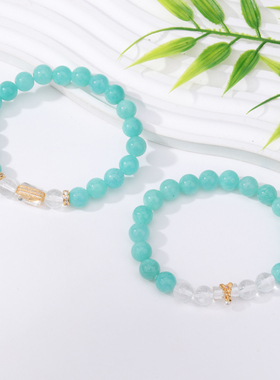 天然天河石四叶草小蛮腰手串女款