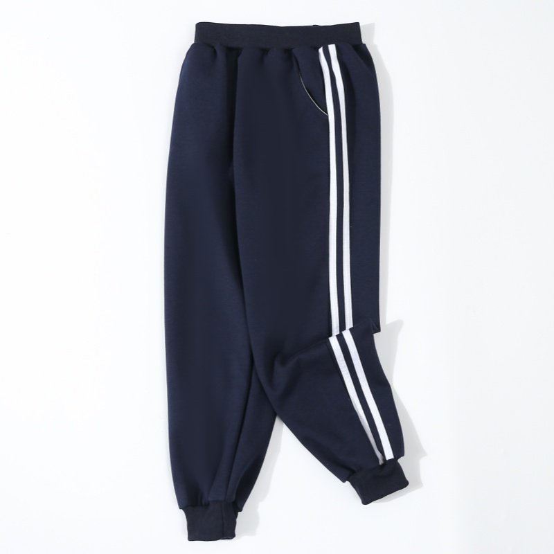 校服裤子纯棉春秋夏季学生一道杠加绒加厚深蓝两条杠男女童运动裤,淘宝优惠券,粉丝福利购,淘宝优惠卷