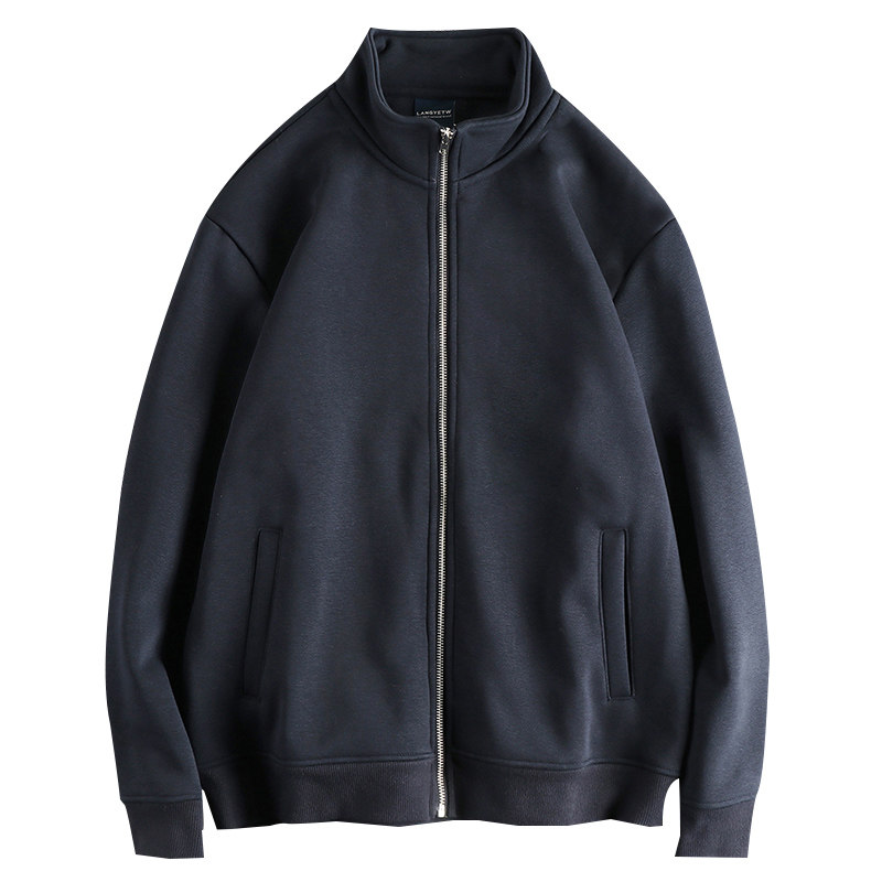 秋冬新品美式简约时尚立领针织夹克男 加绒加厚保暖青年开衫外套,淘宝优惠券,粉丝福利购,淘宝优惠卷