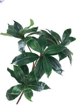 新款绿植仿真木荷叶红花油茶山茶乔木柯树何枯树田园装饰摆设销售
