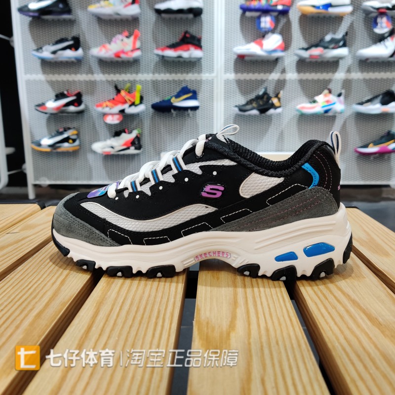 Skechers斯凯奇正品春季新款女熊猫老爹透气休闲运动鞋11422-BKW - 图1