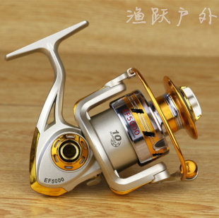 全金属头纺车轮摇机钓鱼线轮渔轮矶钓竿轮绕线轮海竿抛竿路亚筏杆 - 图3