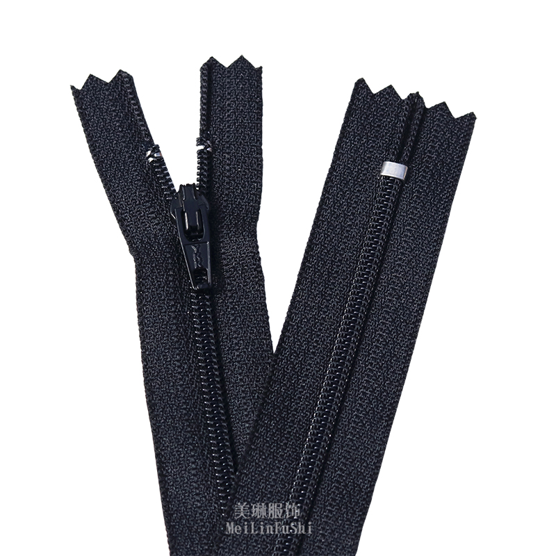 YKK3号尼龙闭尾拉链12-25cm服装辅料灰色口袋灰色西裤门襟拉锁 - 图3