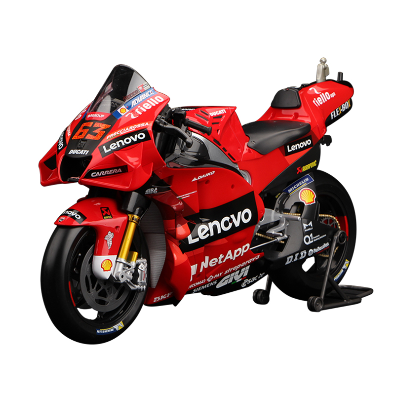 杜卡迪摩托车模型1:6机车MOTOGP模型赛车63号2022仿真收藏摆件-图3