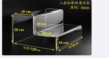 亚克力移动展架鞋子陈列架鞋托架展示架分层透明塑料手板架直播间-图1