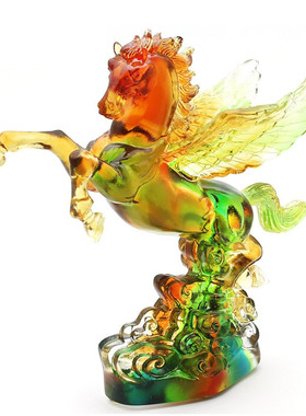 古法琉璃生肖马摆件开业生日礼物