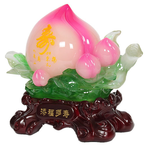大号寿桃摆件送长辈祝寿贺寿607080大寿工艺礼品老人过寿生日礼物 - 图3