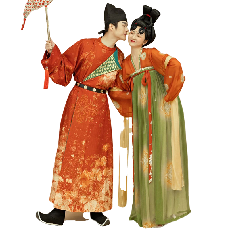 影楼主题写真唐宫夜宴复古唐朝汉服唐装男女情侣婚纱照走秀演出服 - 图3