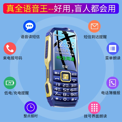 Сверхдлинный умный мобильный телефон защищен от пыли, воды и ударов для пожилых людей для школьников, T1, функция поддержки всех сетевых стандартов связи, 4G, широкий экран