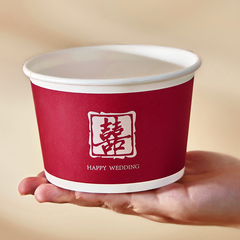结婚一次性纸碗婚宴加厚红碗喜碗食品级家用纸碗筷套装餐具饭碗,淘宝优惠券,粉丝福利购,淘宝优惠卷