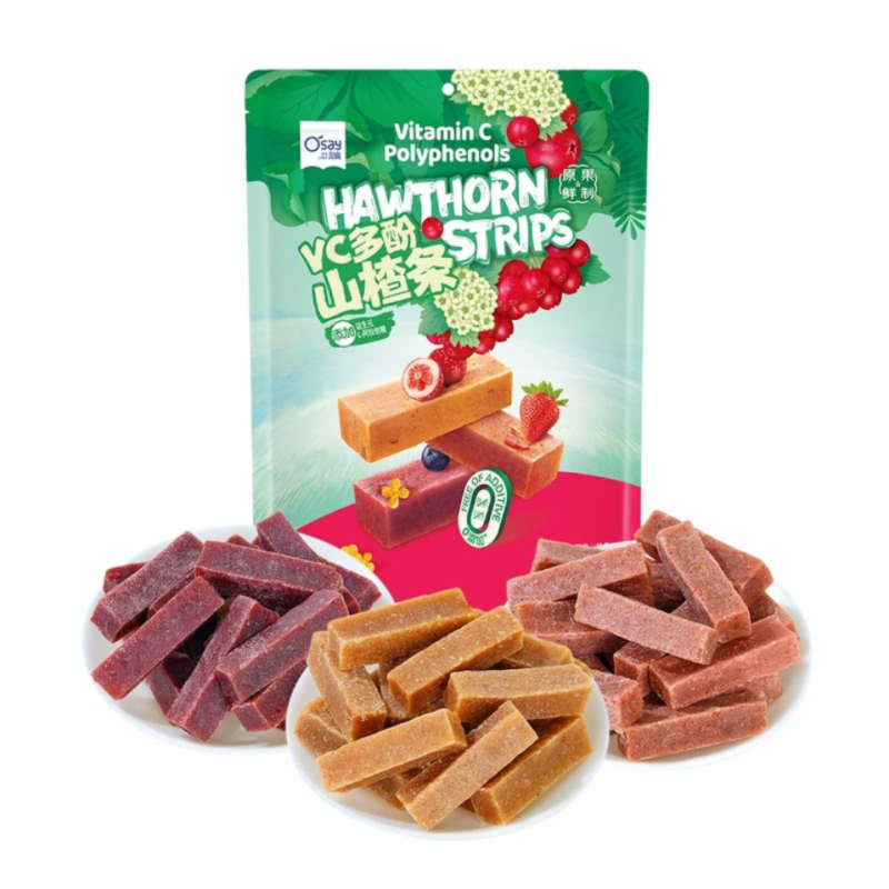 Sam Osei VC polyphenol hawthorn strips individually packaged