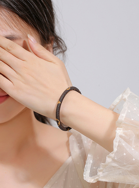 男女情侣经典老花手链手镯按压扣