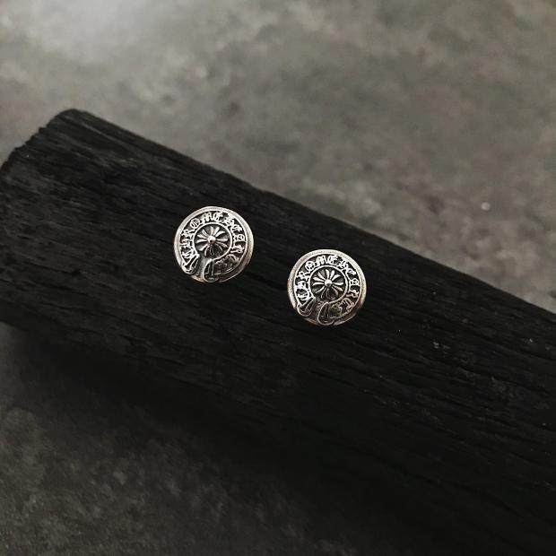 不同银匠 日韩925纯银十字架马蹄圆形耳钉复古泰银个性潮男女耳饰,淘宝优惠券,粉丝福利购,淘宝优惠卷