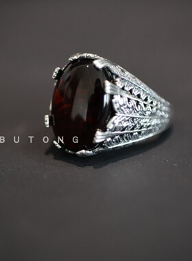 925纯银复古欧美蛋形戒指