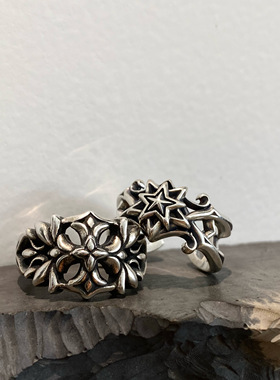 男925纯银欧美嘻哈戒指