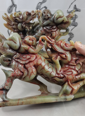 送子麒麟一对镇宅招财摆件