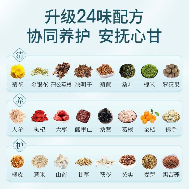 固本堂24味菊花枸杞决明子茶人参花茶养生茶熬夜茶茶包官方旗舰店_虎窝淘