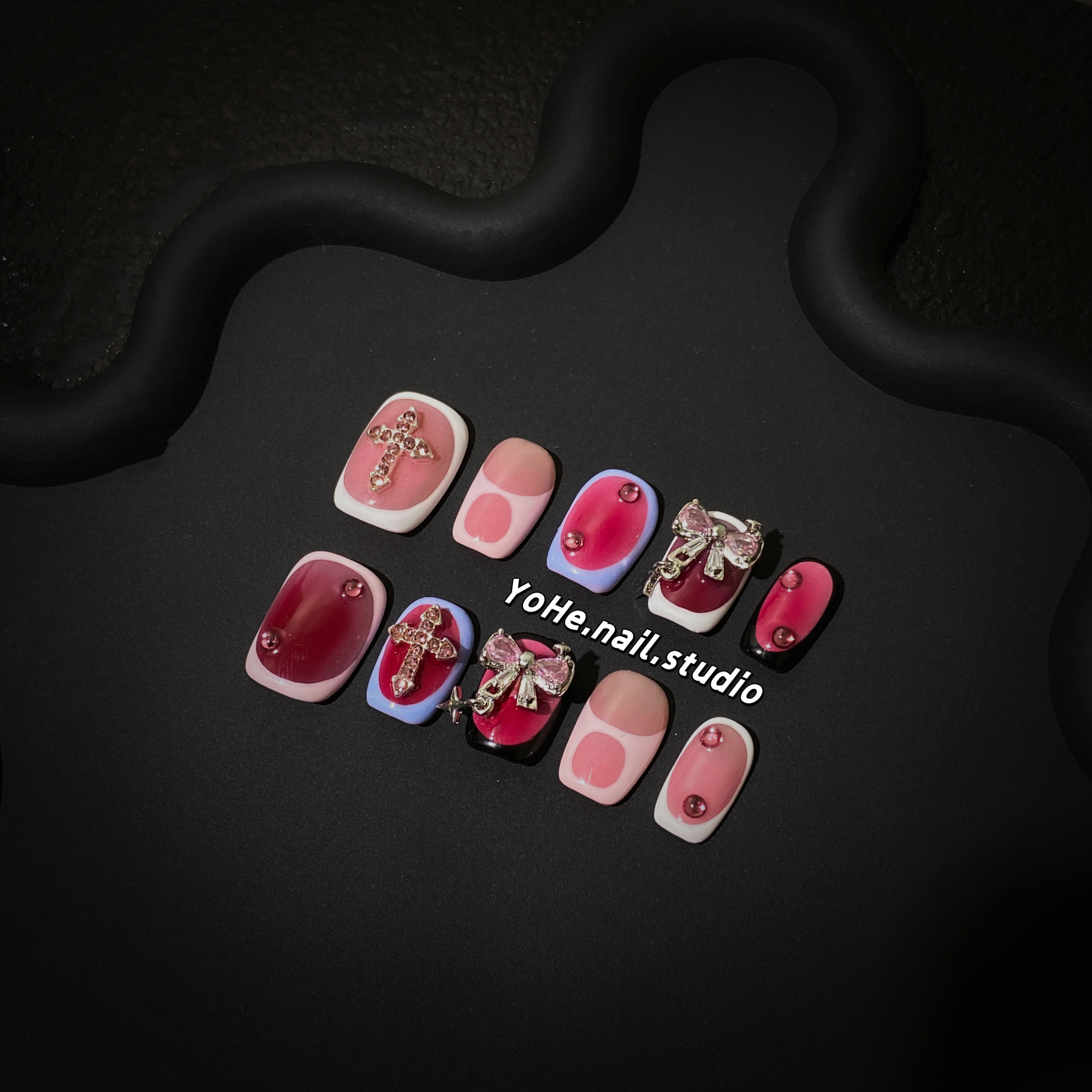 宥荷Studio 柏林少女小众ins风穿戴甲美甲定制假指甲手工定制短甲,淘宝优惠券,粉丝福利购,淘宝优惠卷