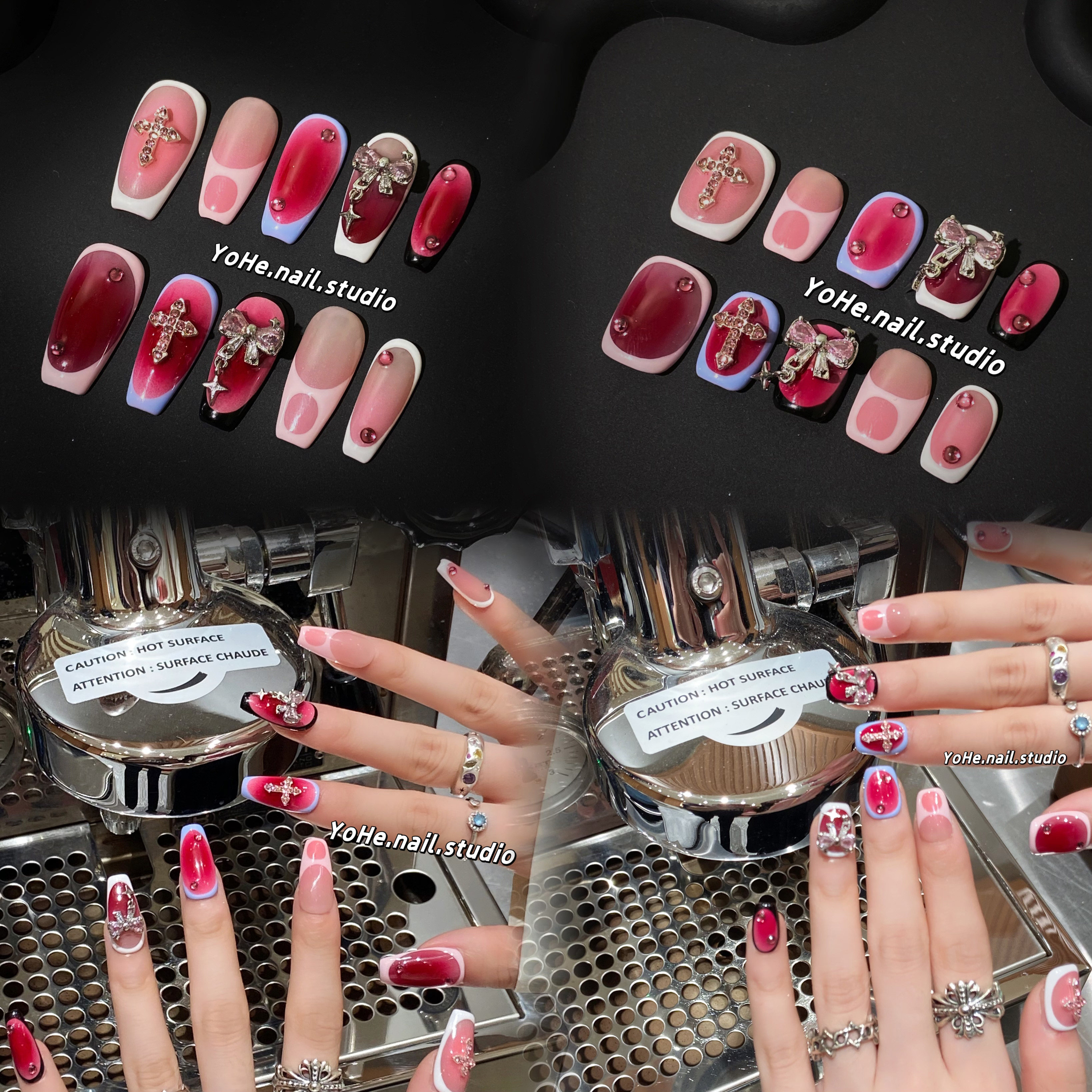 宥荷Studio 柏林少女小众ins风穿戴甲美甲定制假指甲手工定制短甲,淘宝优惠券,粉丝福利购,淘宝优惠卷