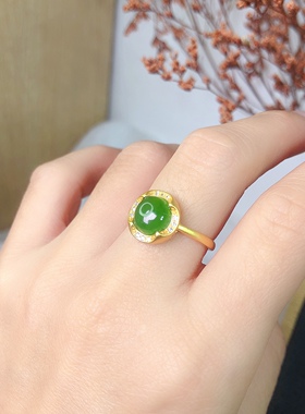 今日福利促销款吊牌碧玉戒指1480