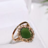 Fashion trendy Hetian jade gold inlaid hand jewelry for mom