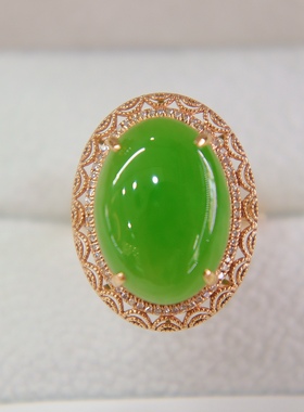 原创设计翡翠金镶玉送老婆礼物