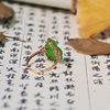 Fashion original design Hetian jade jewelry gold inlaid jade ring