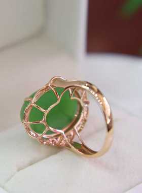 原创设计翡翠金镶玉送老婆礼物