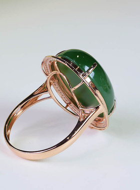 原创设计翡翠金镶玉手饰送妈妈礼