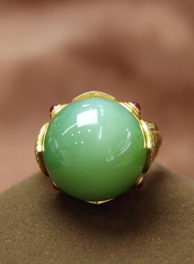 原创设计翡翠金镶玉送老婆礼物