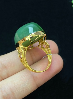 原创设计翡翠金镶玉手饰送妈妈