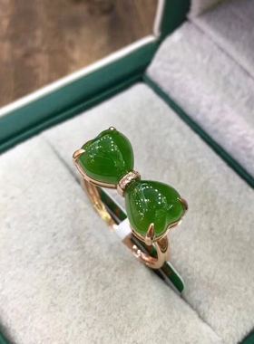 金镶玉戒指爱心和田玉情人节礼品