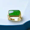Fashion trend Hetian jade gold inlaid jade finger ring gift to leaders