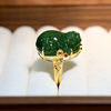 Fashion trendy Hetian jade hand ornaments with gold and jade for mother