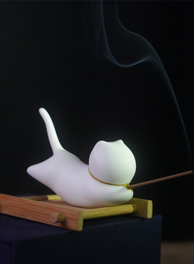 可爱猫线香香插茶室香道