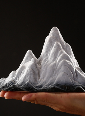 仿真雪山陶瓷摆设新中式桌面