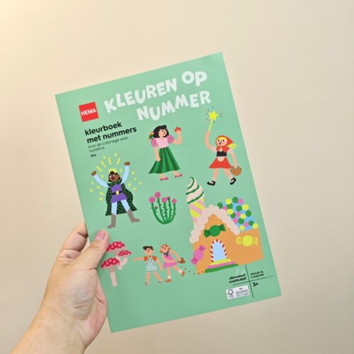 出口荷兰 HEMA园单多巴胺小人填色图册 大人小孩都能玩 - 图3