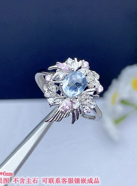 新款S925纯银戒指空托时尚个性