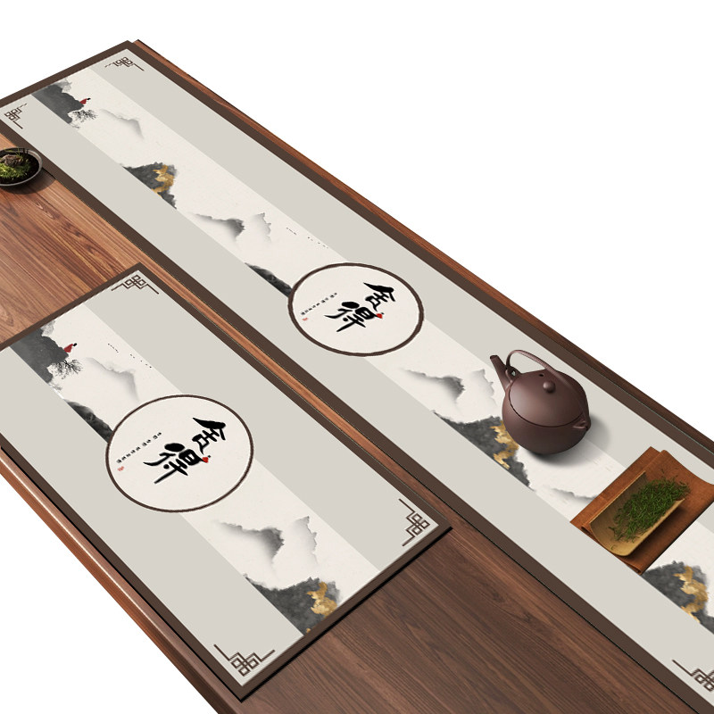 新中式茶台皮革垫茶席桌垫免洗防水防烫垫国风花语茶桌餐桌硅胶垫,淘宝优惠券,粉丝福利购,淘宝优惠卷
