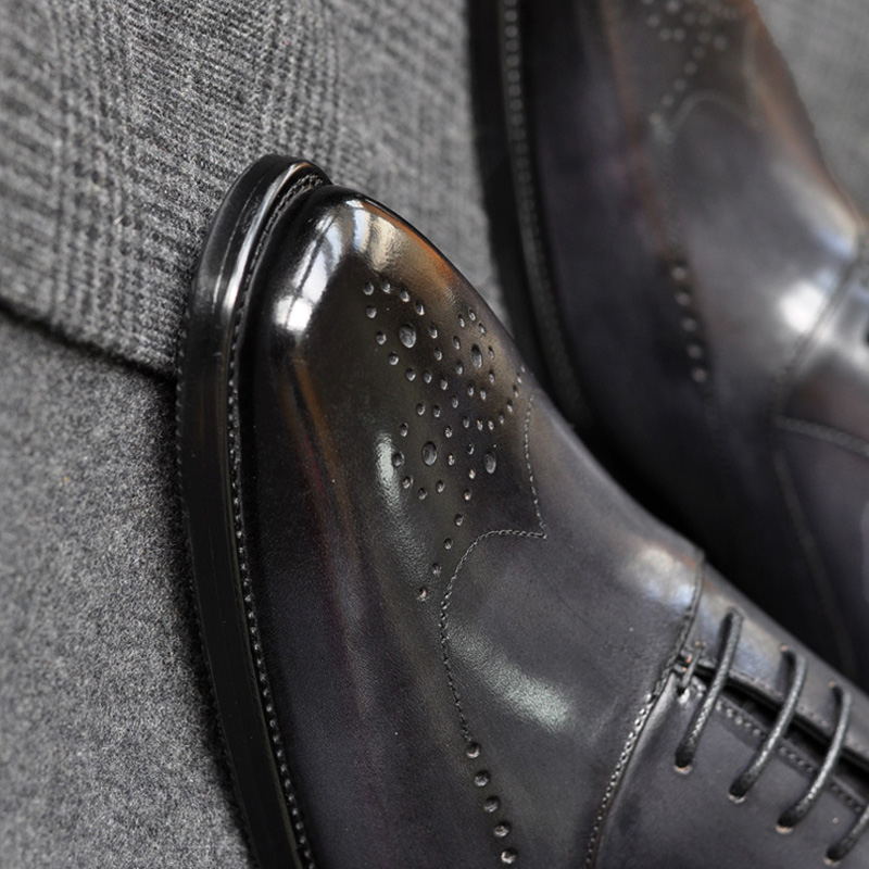 手工真皮男士商务正装皮鞋潮流布洛克雕花方头牛津鞋英伦宽版婚鞋,淘宝优惠券,粉丝福利购,淘宝优惠卷