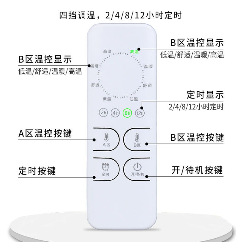 电热毯双人三人家用无辐射双控调温加大2米1.8智能定时电褥子除螨 - 图1